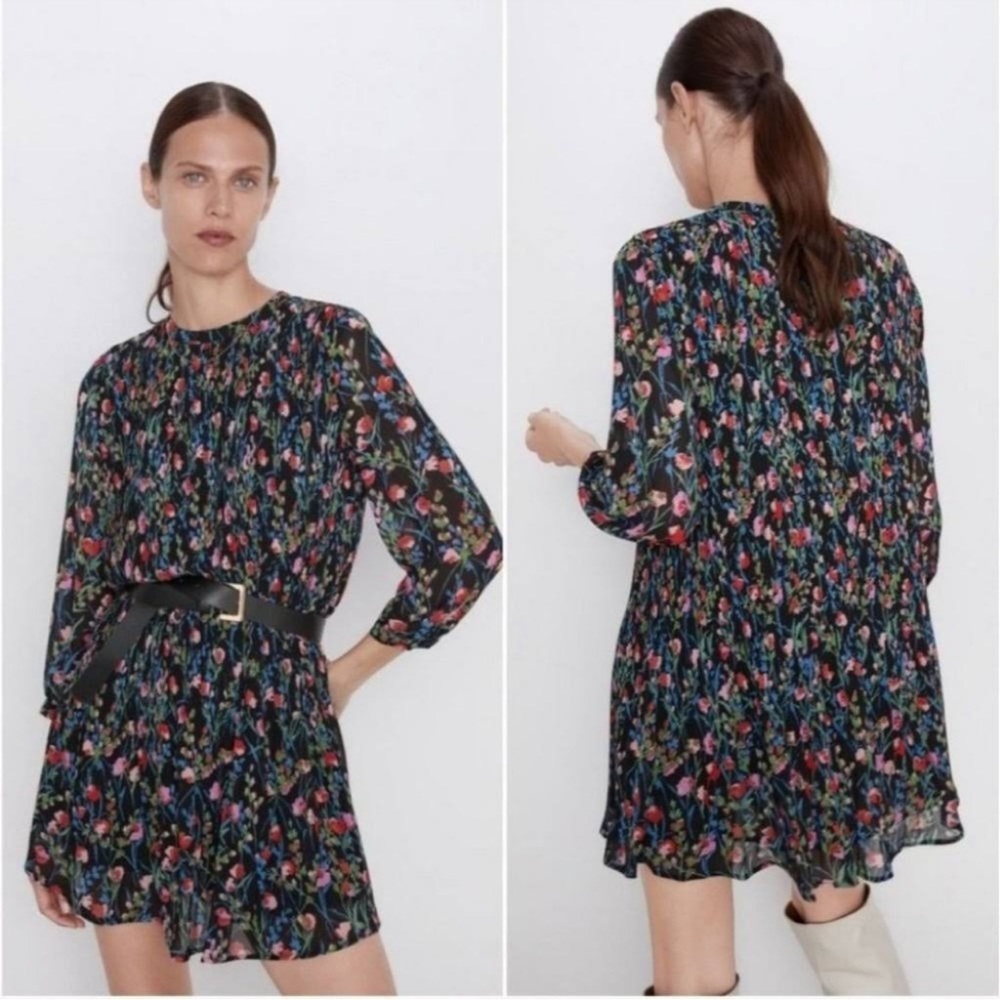 Floral Pleated Zara Dress
